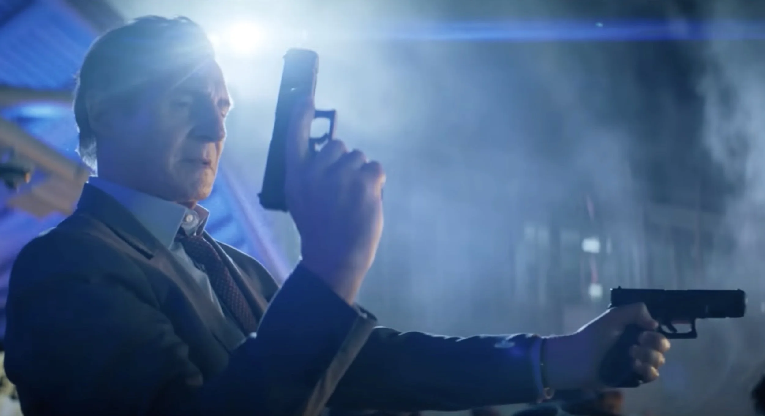 Funny featurette for the naked gun with Liam Neeson and Pamela Anderson